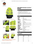 GloWear 8365BK Hi-Vis Rain Jacket Spec Sheet GloWear 8365BK Hi-Vis Rain Jacket Spec Sheet