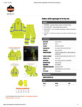 GloWear 8376K Lightweight Hi-Vis Rain Suit Spec Sheet GloWear 8376K Lightweight Hi-Vis Rain Suit Spec Sheet