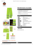 GloWear 8915 Hi-Vis Rain Pants Spec Sheet GloWear 8915 Hi-Vis Rain Pants Spec Sheet