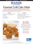 Handy 0.75 oz. Gourmet Crab Cakes Specsheet