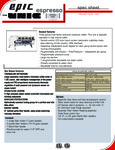 Grindmaster by Unic Stella Epic Three Group Automatic Espresso Machine Spec Sheet Grindmaster by Unic Stella Epic Three Group Automatic Espresso Machine Spec Sheet