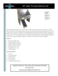 Groomer's Best GB48WT 48 Stainless Steel Walk-Through Bathing Tub Specsheet