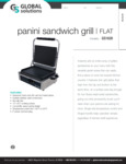 GS1620 Panini Flat Grill Spec Sheet