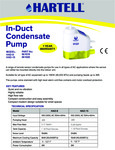 Hartell_In-duct Condensate Pump_Specsheet Hartell_In-duct Condensate Pump_Specsheet