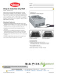 Hatco Drop-In Induction Dry Well Specsheet Hatco Drop-In Induction Dry Well Specsheet