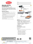 Hatco Ultra-Glo Portable Foodwarmers Spec Sheet