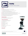 HeyCafe Buddy Espresso Grinder Spec Sheet