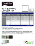 Grosfillex HPL 32" x 32" Tops