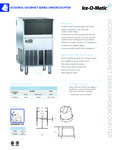 Iceomatic UCG080A Spec Sheet Iceomatic UCG080A Spec Sheet