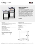 Moretti Forni iDeck Specsheet Moretti Forni iDeck Specsheet