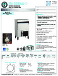 Hoshizaki IM-50BAA-Q Spec Sheet Hoshizaki IM-50BAA-Q Spec Sheet