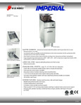 Imperial 50lb fryer specsheet