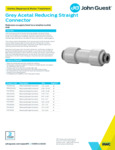 JG Drinks Grey Acetal Reducing Straight Connector (Imperial) Data Sheet JG Drinks Grey Acetal Reducing Straight Connector (Imperial) Data Sheet