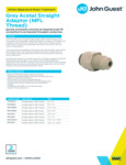 JG Drinks Grey Acetal Straight Adaptor (MFL Thread) Data Sheet JG Drinks Grey Acetal Straight Adaptor (MFL Thread) Data Sheet