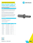 JG Drinks Grey Acetal Tube To Hose Stem Adaptor (Imperial) Data Sheet JG Drinks Grey Acetal Tube To Hose Stem Adaptor (Imperial) Data Sheet