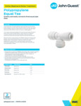 JG Drinks Polypropylene Equal Tee Data Sheet JG Drinks Polypropylene Equal Tee Data Sheet