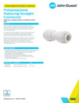 JG Drinks Polypropylene Reducing Straight Connector Data Sheet JG Drinks Polypropylene Reducing Straight Connector Data Sheet