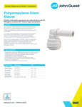JG Drinks Polypropylene Stem Elbow Data Sheet JG Drinks Polypropylene Stem Elbow Data Sheet