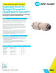 JG Drinks Superseal Adaptor (Superseal x Speedfit) Data Sheet JG Drinks Superseal Adaptor (Superseal x Speedfit) Data Sheet