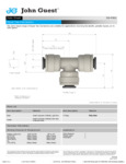 JG Equal Tee Connectors Data Sheet JG Equal Tee Connectors Data Sheet