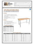 John Boos & Co. JNB Work Table Specsheet John Boos & Co. JNB Work Table Specsheet