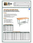 John Boos & Co. JNS Work Table Specsheet