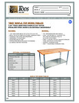 John Boos & Co. SNS Work Table Specsheet John Boos & Co. SNS Work Table Specsheet