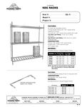 Advance Tabco Specification Sheet