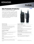 Kenwood NX-P1202 AV1302AU Spec Sheet