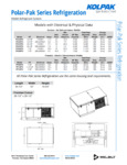 Kolpak Polar-Pak Series Specification Sheet Kolpak Polar-Pak Series Specification Sheet