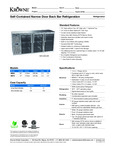 Krowne Self-Contained Narrow Door Back Bar Refrigeration Spec Sheet Krowne Self-Contained Narrow Door Back Bar Refrigeration Spec Sheet