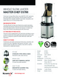 EXTRACTOR JUICE SS 120V 60 HZ 200W, CULS & NSF