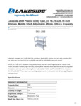 Lakeside 2509 Plastic Utility Cart, (3) 16.25 x 28.75 Inch Shelves, Middle Shelf Adjustable, White, 300-Lb. Capacity Lakeside 2509 Plastic Utility Cart, (3) 16.25 x 28.75 Inch Shelves, Middle Shelf Adjustable, White, 300-Lb. Capacity