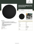 Lancaster Table & Seating 16448RTFBLK Specsheet