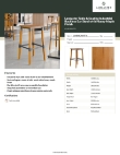 Lancaster Table & Seating 164BINDNATFR Specsheet