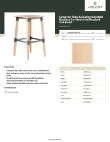 Lancaster Table & Seating 164BINDWHTFR Specsheet