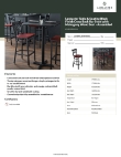Lancaster Table & Seating 164BMCBWMHAS Specsheet