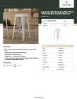 Lancaster Table & Seating 164BNBKLSWHT Specsheet
