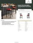 Lancaster Table & Seating 164BWLBVRDKD Specsheet Lancaster Table & Seating 164BWLBVRDKD Specsheet