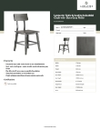 Lancaster Table & Seating 164CINDGRYAN Specsheet
