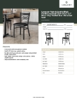 Lancaster Table & Seating 164CMCBVBKKD Specsheet