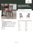 Lancaster Table & Seating 164CMCBWMHAS Specsheet