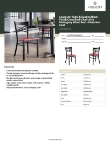 Lancaster Table & Seating 164CMCBWMHKD Specsheet