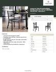 Lancaster Table & Seating 164CMLBWBKAS Specsheet