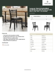 Lancaster Table & Seating 164CWLBVBKAS Specsheet