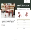 Lancaster Table & Seating 164CWLMWMHAS Specsheet