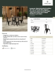 Lancaster Table & Seating 164D2848PABK Specsheet Lancaster Table & Seating 164D2848PABK Specsheet