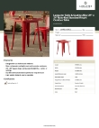 Lancaster Table & Seating 164RD242RED Specsheet