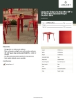 Lancaster Table & Seating 164RD363RED Specsheet Lancaster Table & Seating 164RD363RED Specsheet