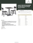 Lancaster Table & Seating 3492424GYD2C Specsheet